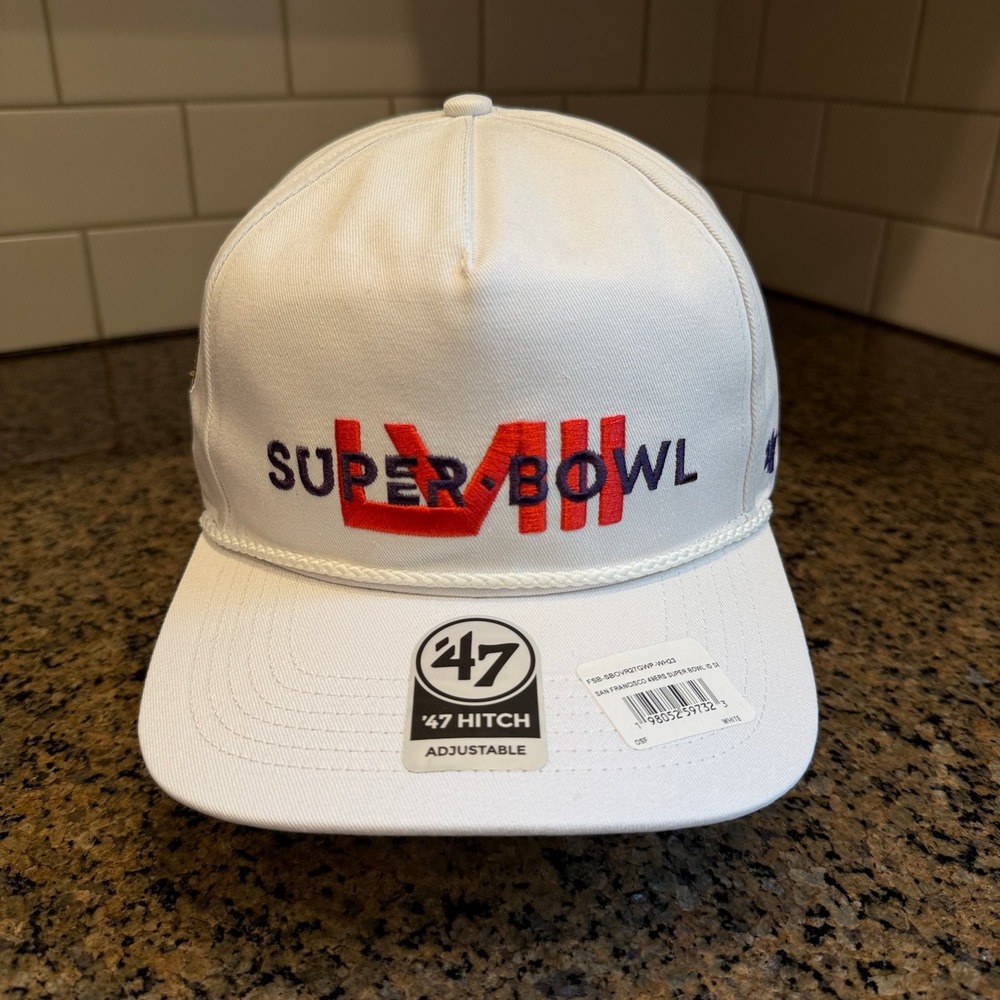 San Francisco 49ers Super Bowl LVIII '47 Hitch Adjustable Hat White